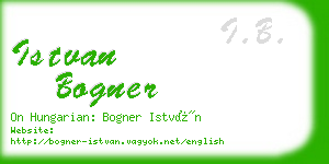 istvan bogner business card